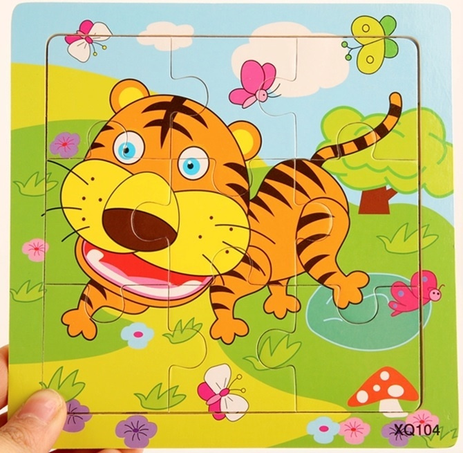 9-piece puzzle, Tiger in the group TOYS, KIDS & BABY PRODUCTS / Toys / Kids puzzle at TP E-commerce Nordic AB (38-82580)