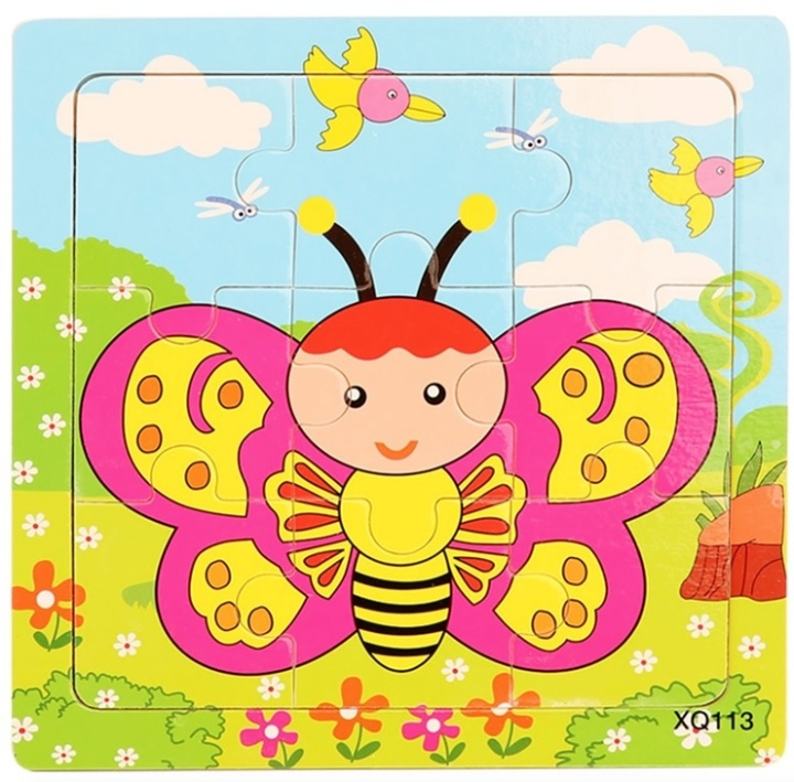 9-piece puzzle, Butterfly in the group TOYS, KIDS & BABY PRODUCTS / Toys / Puzzles at TP E-commerce Nordic AB (38-82582)