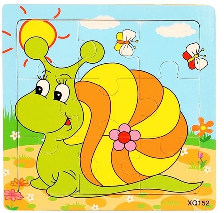 9-piece puzzle, Snail in the group TOYS, KIDS & BABY PRODUCTS / Toys / Puzzles at TP E-commerce Nordic AB (38-82583)
