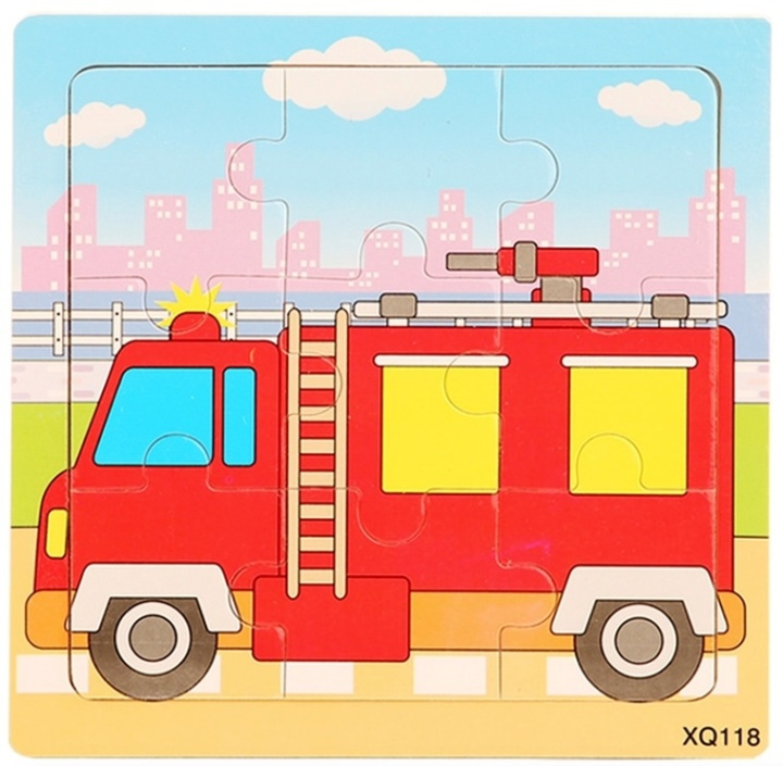 9-piece puzzle, Fire truck in the group TOYS, KIDS & BABY PRODUCTS / Toys / Puzzles at TP E-commerce Nordic AB (38-82585)