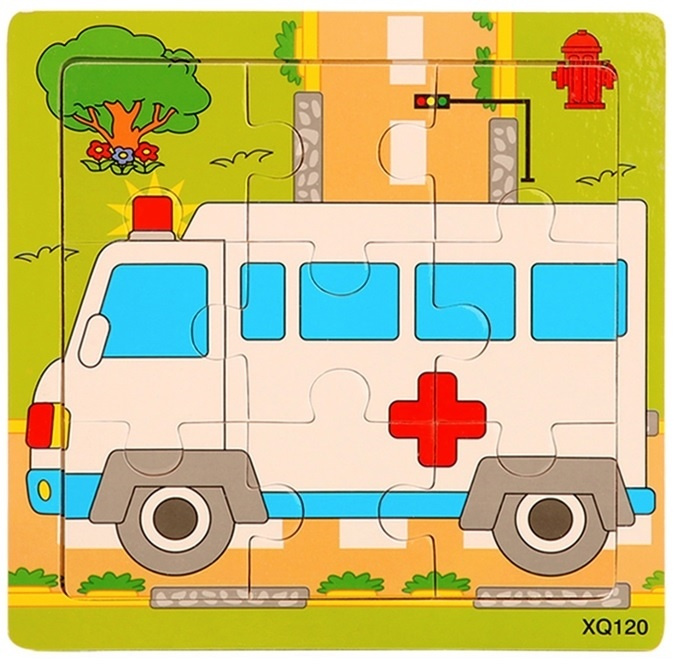 9-piece puzzle, Ambulance in the group TOYS, KIDS & BABY PRODUCTS / Toys / Kids puzzle at TP E-commerce Nordic AB (38-82587)