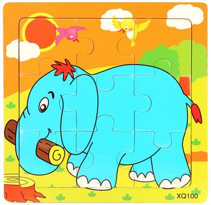 9-piece puzzle, Elephant in the group TOYS, KIDS & BABY PRODUCTS / Toys / Kids puzzle at TP E-commerce Nordic AB (38-82590)