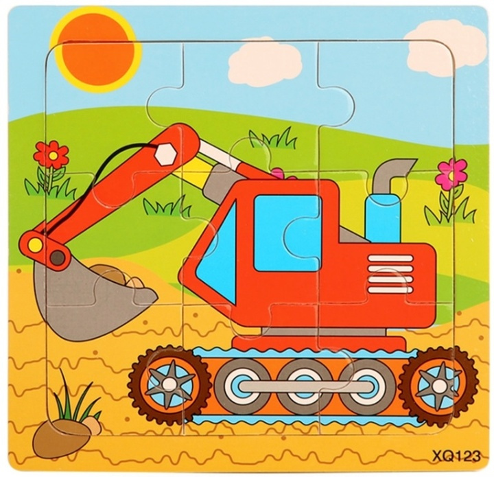 9-piece puzzle, Excavator in the group TOYS, KIDS & BABY PRODUCTS / Toys / Puzzles at TP E-commerce Nordic AB (38-82593)