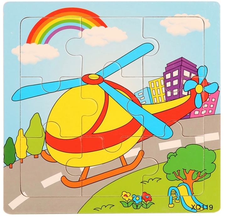 9-piece puzzle, Helicopter in the group TOYS, KIDS & BABY PRODUCTS / Toys / Kids puzzle at TP E-commerce Nordic AB (38-82597)
