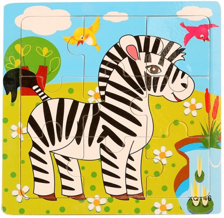 9-piece puzzle, Zebra in the group TOYS, KIDS & BABY PRODUCTS / Toys / Puzzles at TP E-commerce Nordic AB (38-82599)