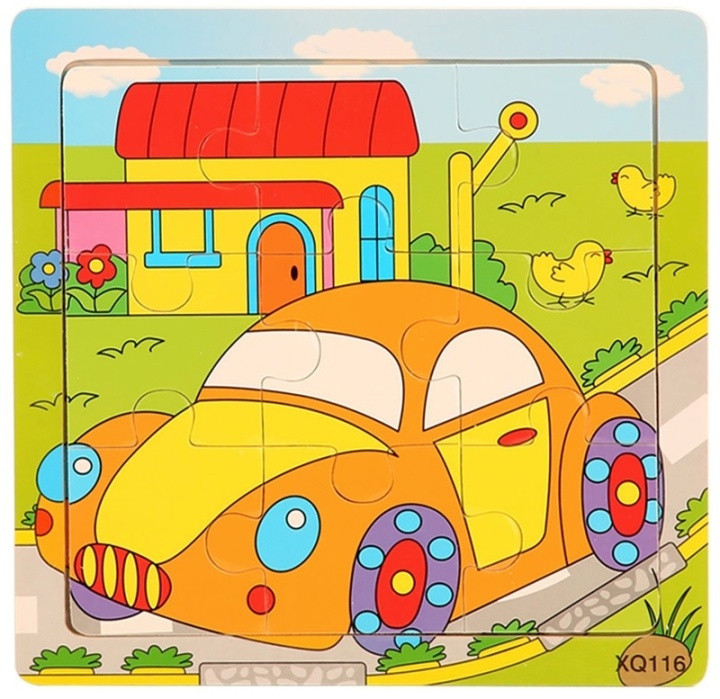 9-piece puzzle, Car in the group TOYS, KIDS & BABY PRODUCTS / Toys / Puzzles at TP E-commerce Nordic AB (38-82601)