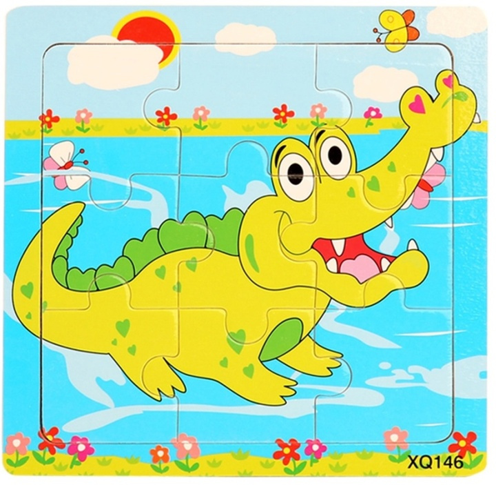 9-piece puzzle, Crocodile in the group TOYS, KIDS & BABY PRODUCTS / Toys / Puzzles at TP E-commerce Nordic AB (38-82606)