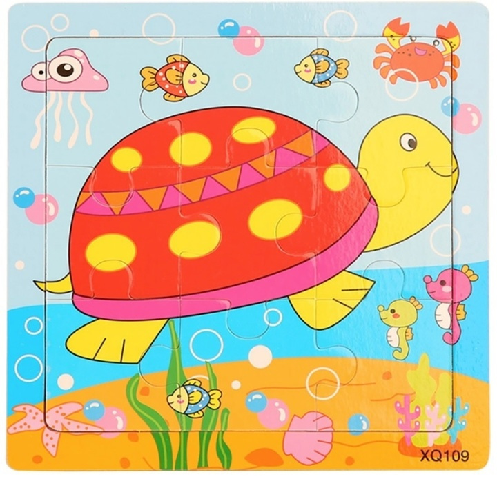 9-piece puzzle, Turtle in the group TOYS, KIDS & BABY PRODUCTS / Toys / Puzzles at TP E-commerce Nordic AB (38-82607)