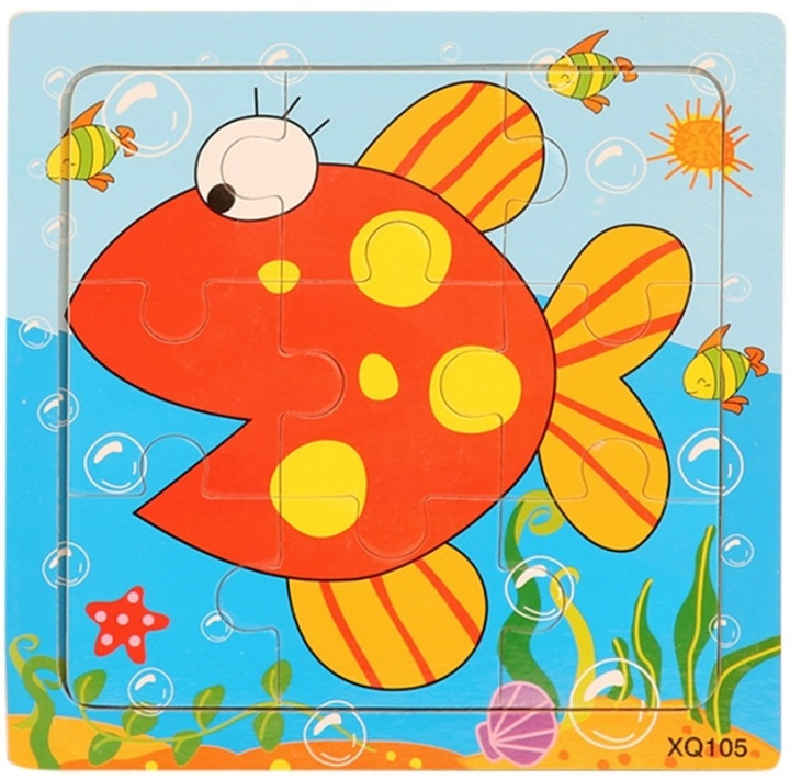 9-piece puzzle, Fish in the group TOYS, KIDS & BABY PRODUCTS / Toys / Kids puzzle at TP E-commerce Nordic AB (38-82608)