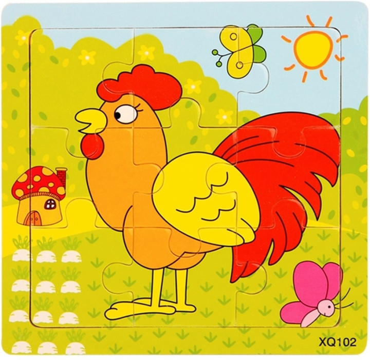 9-piece puzzle, Rooster in the group TOYS, KIDS & BABY PRODUCTS / Toys / Kids puzzle at TP E-commerce Nordic AB (38-82609)