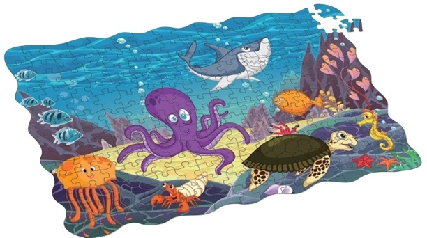 208-bit puzzle, Sea creatures in the group TOYS, KIDS & BABY PRODUCTS / Toys / Puzzles at TP E-commerce Nordic AB (38-82616)