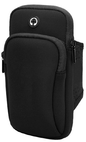 Wrist bag with headphone input, Black in the group SMARTPHONE & TABLETS / Excercise, home & leisure / Sports bracelet at TP E-commerce Nordic AB (38-82631)