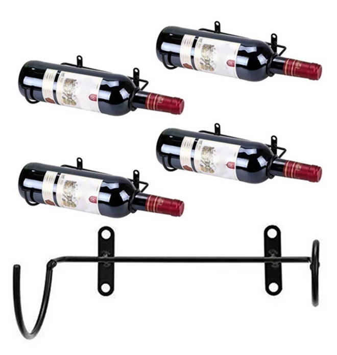 Wine holder, wall-mounted in metal. in the group HOME, HOUSEHOLD & GARDEN / Kitchen utensils / Wine & Drink accessories at TP E-commerce Nordic AB (38-82737)