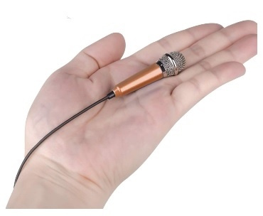 Mini microphone, Rose gold in the group Sport, leisure & Hobby / Fun stuff / Fun stuff at TP E-commerce Nordic AB (38-82791)