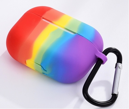 Silicone shell with hook for Airpods Pro, Rainbow in the group HOME ELECTRONICS / Audio & Picture / Headphones & Accessories / Accessories at TP E-commerce Nordic AB (38-82798)