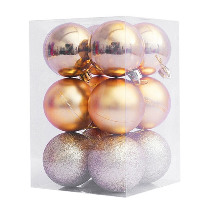 Christmas tree ornaments 12pcs, Gold in the group HOME, HOUSEHOLD & GARDEN / Interior / Christmas decorations at TP E-commerce Nordic AB (38-82929)