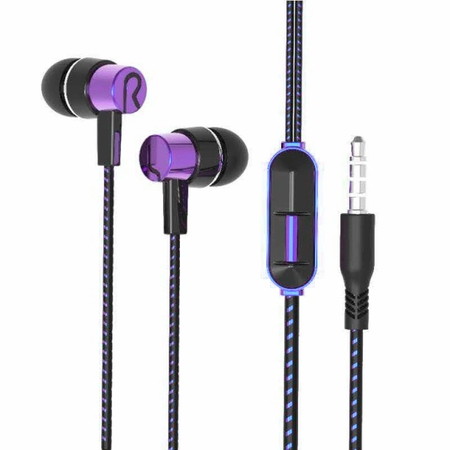 In-ear hörlur med mikrofon, Lila in the group HOME ELECTRONICS / Audio & Picture / Headphones & Accessories / Headphones at TP E-commerce Nordic AB (38-83002)