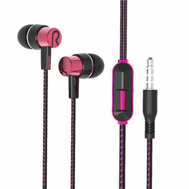 In-ear headphones with microphone, Black/Red in the group HOME ELECTRONICS / Audio & Picture / Headphones & Accessories / Headphones at TP E-commerce Nordic AB (38-83003)
