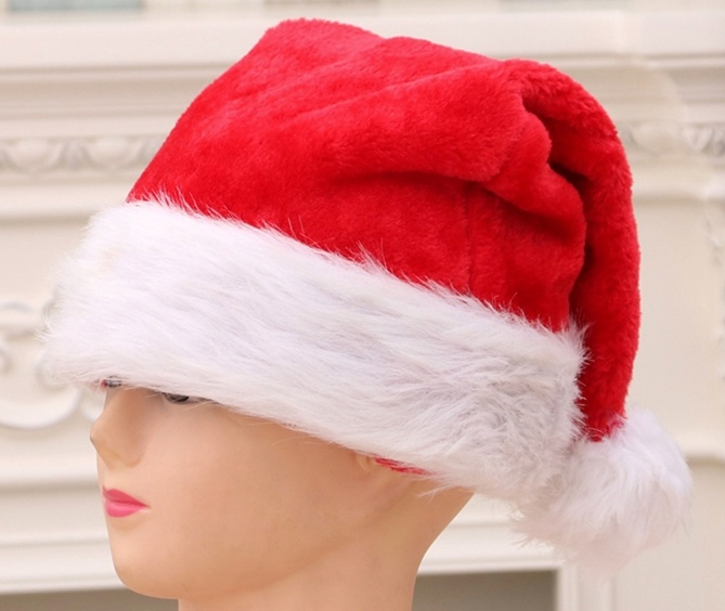 Classic Santa hat in plush, Onesize in the group HOME, HOUSEHOLD & GARDEN / Interior / Christmas decorations at TP E-commerce Nordic AB (38-83023)
