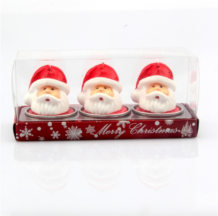 Christmas candles in the shape of Santa Claus, 3-pack in the group HOME, HOUSEHOLD & GARDEN / Interior / Christmas decorations at TP E-commerce Nordic AB (38-83025)