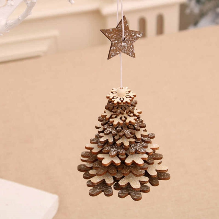 Christmas tree with wooden star, Gray in the group HOME, HOUSEHOLD & GARDEN / Interior / Christmas decorations at TP E-commerce Nordic AB (38-83027)