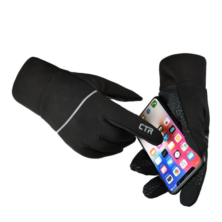Warm touchscreen gloves with textured palm, Medium in the group Sport, leisure & Hobby / Accessories / Mittens & Gloves at TP E-commerce Nordic AB (38-83037)