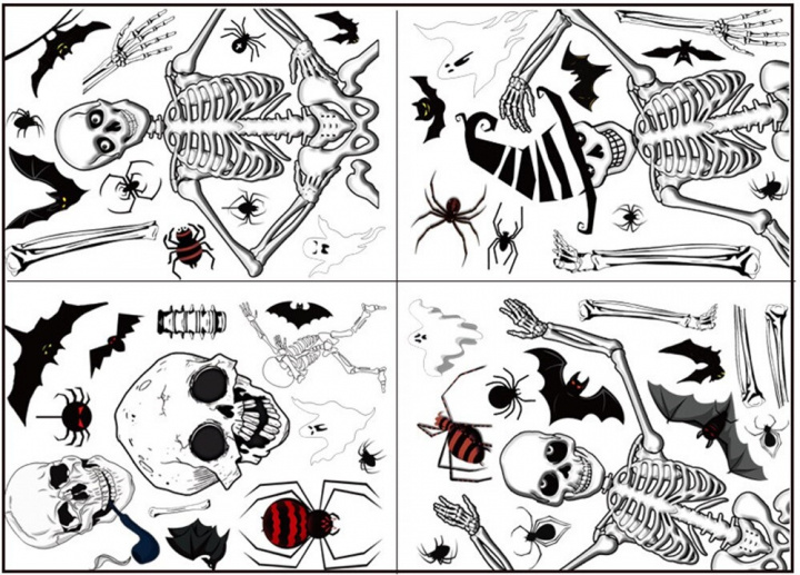 Wall decorations with Halloween motifs, Skulls, 35x25 in the group HOME, HOUSEHOLD & GARDEN / Interior / Halloween at TP E-commerce Nordic AB (38-83051)