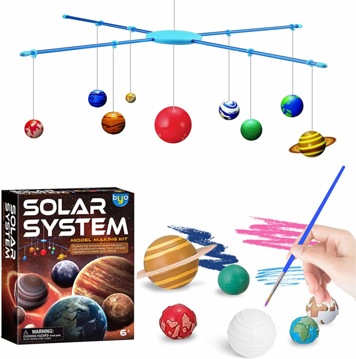 Hanging model of the solar system + luminous paint in the group TOYS, KIDS & BABY PRODUCTS / Toys / Crafts at TP E-commerce Nordic AB (38-83068)