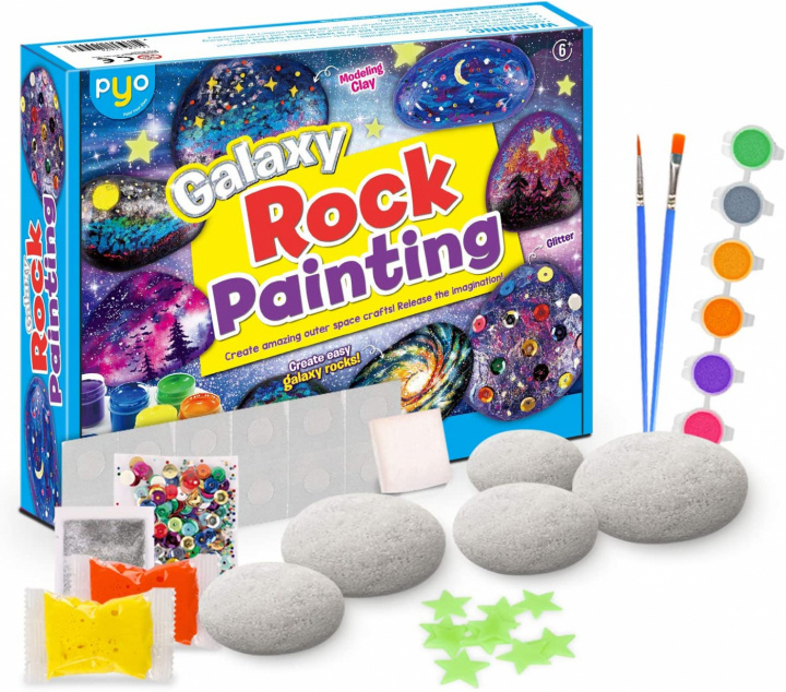 Paint and decorate stones kit, Galaxy in the group TOYS, KIDS & BABY PRODUCTS / Toys / Crafts at TP E-commerce Nordic AB (38-83080)