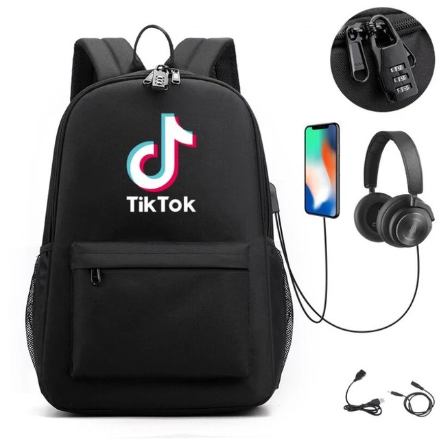 Backpack outlet for headphones and powerbank, TikTok in the group TOYS, KIDS & BABY PRODUCTS / Travel / Bags for kids / Backpacks at TP E-commerce Nordic AB (38-83110)