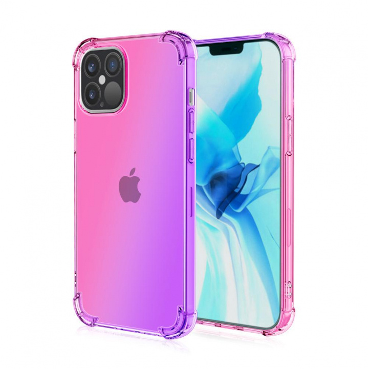 TPU Soft Case in trendy gradient for iPhone 13, Pink / Purple in the group SMARTPHONE & TABLETS / Phone cases / Apple / iPhone 13 / Cases at TP E-commerce Nordic AB (38-83151)