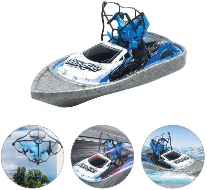 3-in-1 Drone, Boat, Car 2.4 G 4-axis, Blue/Grey in the group TOYS, KIDS & BABY PRODUCTS / Radio controlled / RC cars at TP E-commerce Nordic AB (38-83168)