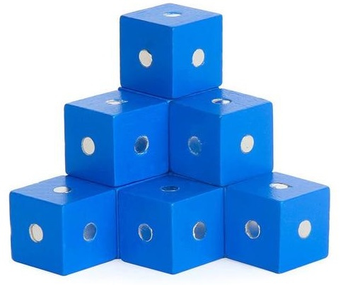 Magnetic building blocks, Blue in the group TOYS, KIDS & BABY PRODUCTS / Toys / Building toys / Toy blocks at TP E-commerce Nordic AB (38-83251)