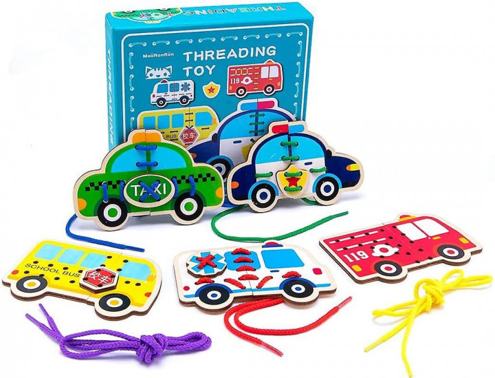 Wooden car - thread, Vehicle in the group TOYS, KIDS & BABY PRODUCTS / Toys / Crafts at TP E-commerce Nordic AB (38-83257)