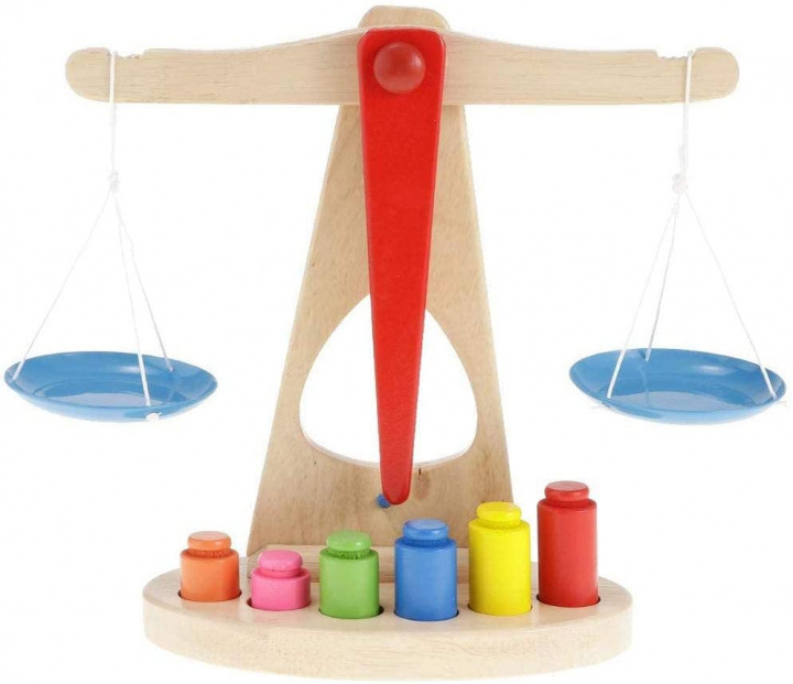 Wooden balance scale in the group TOYS, KIDS & BABY PRODUCTS / Toys / Kitchen toys at TP E-commerce Nordic AB (38-83267)