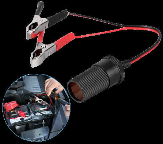 Batteriklämmor till cigarettuttag 40cm, 30A in the group CAR / Car accessories / 12 volts-accessories at TP E-commerce Nordic AB (38-83276)