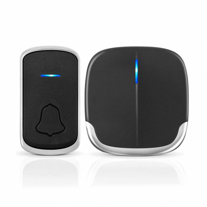 Plug & Play Wireless doorbell with long range, Black in the group HOME, HOUSEHOLD & GARDEN / Alarm & Security / Doorbells at TP E-commerce Nordic AB (38-83317)