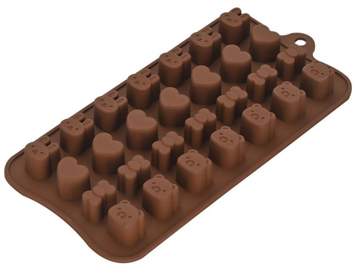Chocolate mold tray, 4 shapes in the group HOME, HOUSEHOLD & GARDEN / Kitchen utensils / Baking accessories at TP E-commerce Nordic AB (38-83364)
