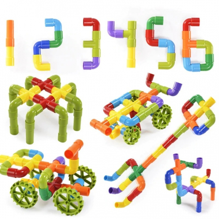 Building blocks Tubes in different shapes, 238 pieces in the group TOYS, KIDS & BABY PRODUCTS / Toys / Building toys / Toy blocks at TP E-commerce Nordic AB (38-83470)