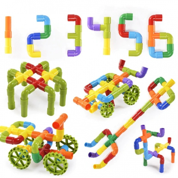 Building blocks Tubes in different shapes, 238 pieces in the group TOYS, KIDS & BABY PRODUCTS / Toys / Building toys / Toy blocks at TP E-commerce Nordic AB (38-83470)