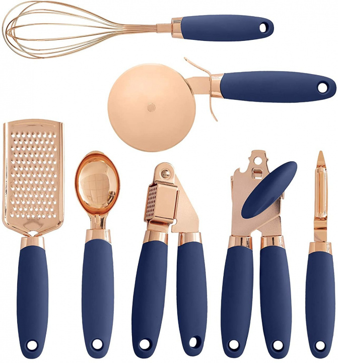 Kitchen equipment in 7 pieces, Blue. in the group HOME, HOUSEHOLD & GARDEN / Kitchen utensils / Other kitchen tools at TP E-commerce Nordic AB (38-83538)