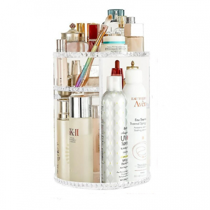 Roterande Sminkförvaring i akryl in the group HOME, HOUSEHOLD & GARDEN / Bathroom / Other at TP E-commerce Nordic AB (38-83586)