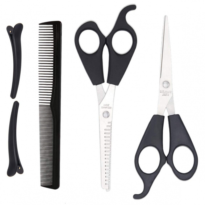 Hairdressing set with scissors, 4 parts in the group BEAUTY & HEALTH / Hair & Styling / Hair brushes at TP E-commerce Nordic AB (38-83610)