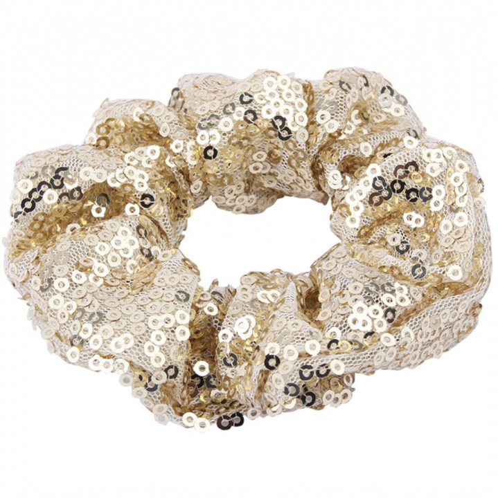 Scrunchie, Gold in the group BEAUTY & HEALTH / Hair & Styling / Hair accessories at TP E-commerce Nordic AB (38-83626)