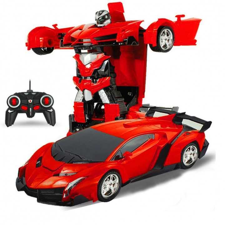 Transforming RC Car, Red in the group TOYS, KIDS & BABY PRODUCTS / Radio controlled / RC cars at TP E-commerce Nordic AB (38-83637)