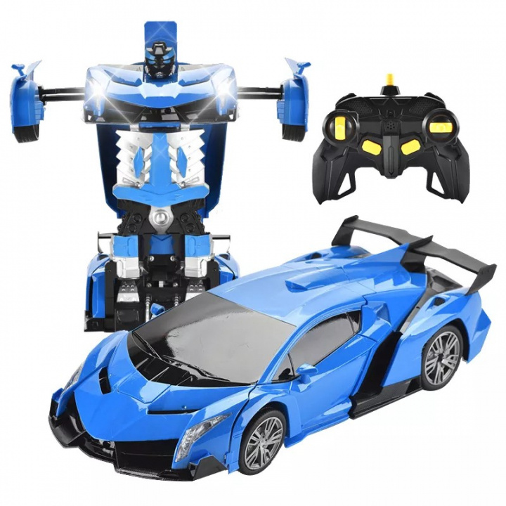 Transformerande RC Sportbil, Blå in the group TOYS, KIDS & BABY PRODUCTS / Radio controlled / RC cars at TP E-commerce Nordic AB (38-83638)