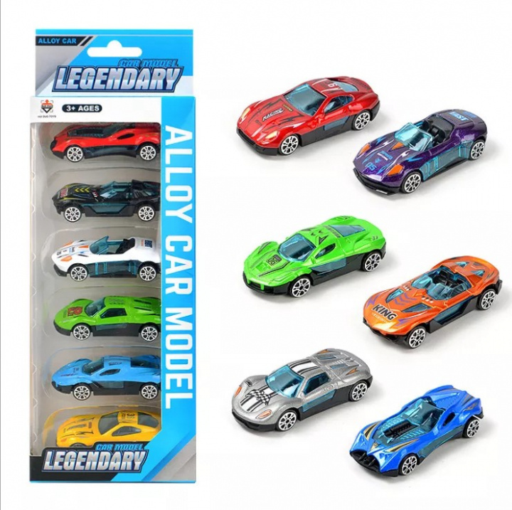 6-pack Toy Cars, Race Cars in the group TOYS, KIDS & BABY PRODUCTS / Toys / Toy cars at TP E-commerce Nordic AB (38-83643)
