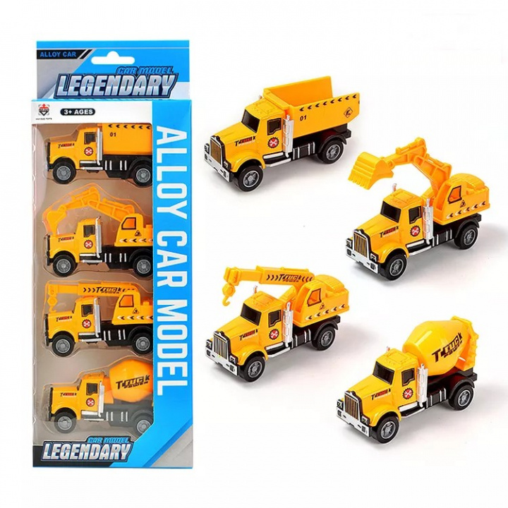 4-pack Toy Cars, Construction Vehicles in the group TOYS, KIDS & BABY PRODUCTS / Toys / Toy cars at TP E-commerce Nordic AB (38-83645)