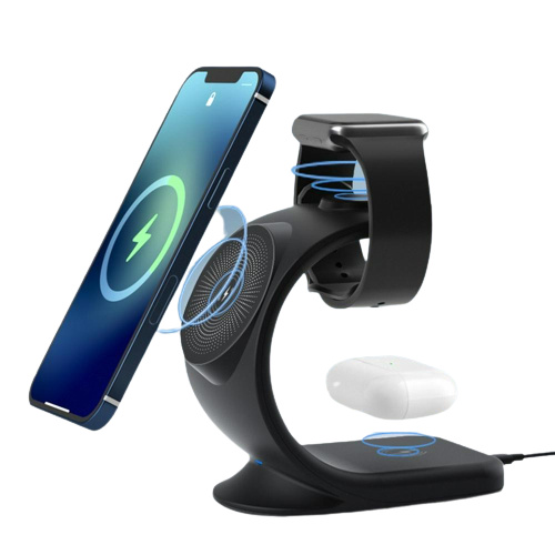 Qi charger for mobile devices, 15W, Black in the group SMARTPHONE & TABLETS / Chargers & Cables / Wireless Qi chargers at TP E-commerce Nordic AB (38-83655)