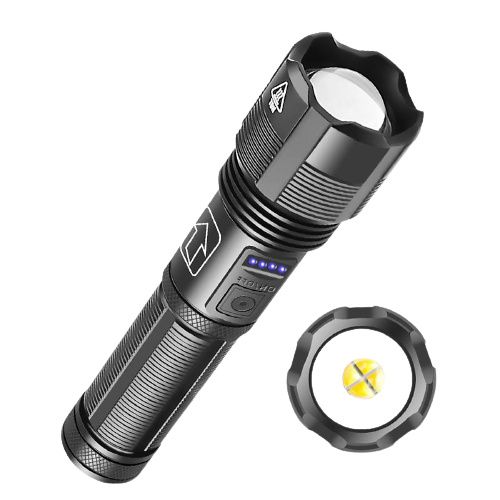 Flashlight with batteries, Zoom display in the group Sport, leisure & Hobby / Flashlights & Head lamps / Flashlights at TP E-commerce Nordic AB (38-83674)